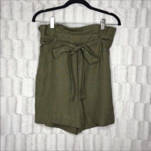 NEW Blank NYCLinen Paper Bag Waist Hi Rise Shorts